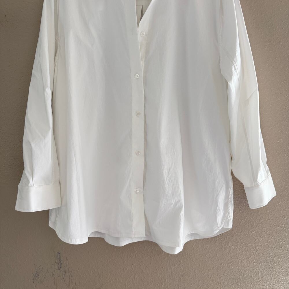 Athleta Oversized Poplin shirt in White - Picture 5 of 10